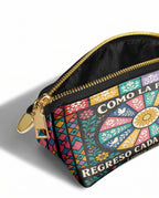 "Como la flor, regreso cada primavera" ver.2 Eclipse Makeup Bag - side view | Paleta Bags