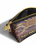 "Nací para brillar" ver.1 Eclipse Makeup Bag - side view | Paleta Bags