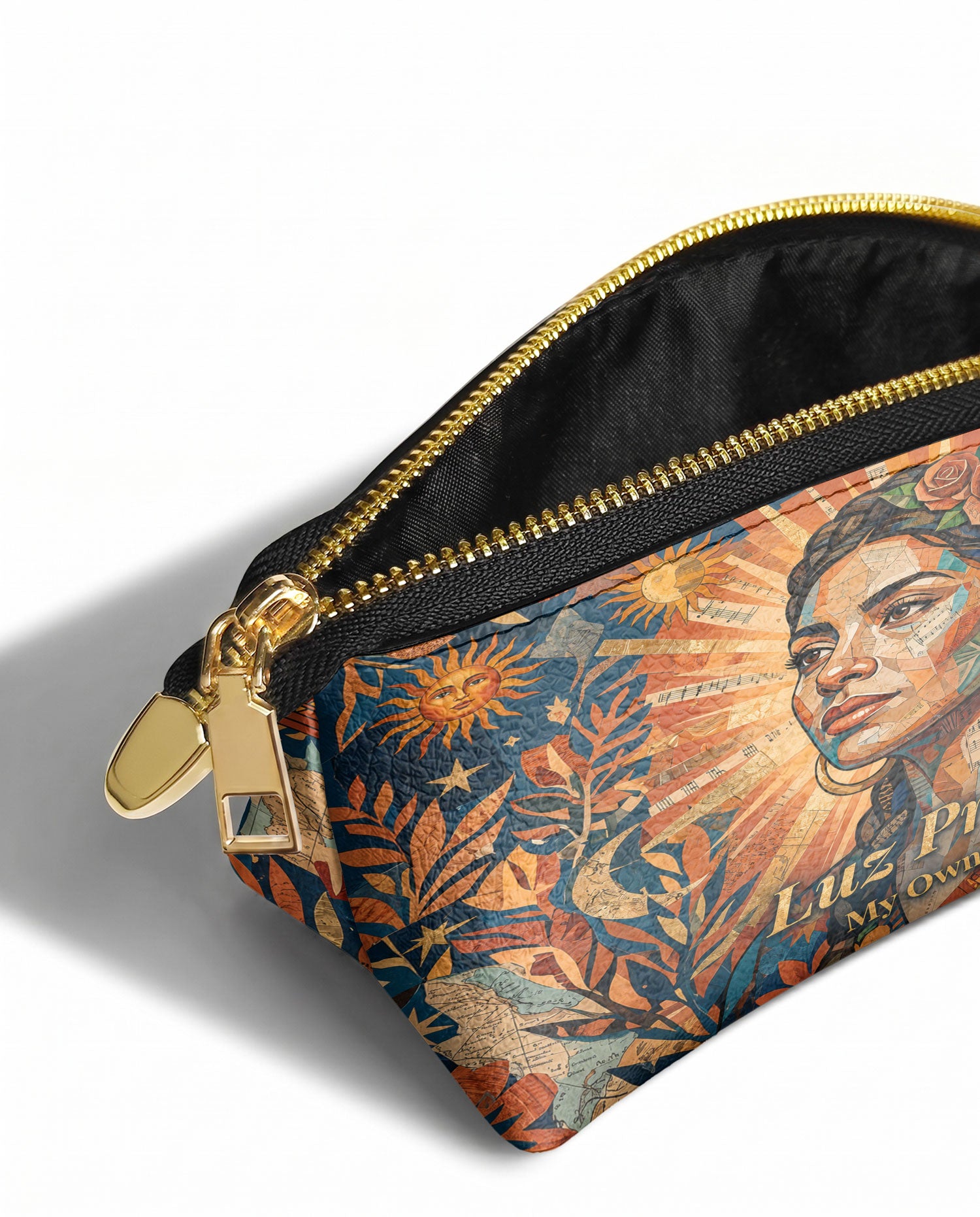 "Luz Propia" ver.2 Eclipse Makeup Bag - side view | Paleta Bags