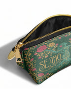 "Se amó hasta florecer" ver.3 Eclipse Makeup Bag - side view | Paleta Bags