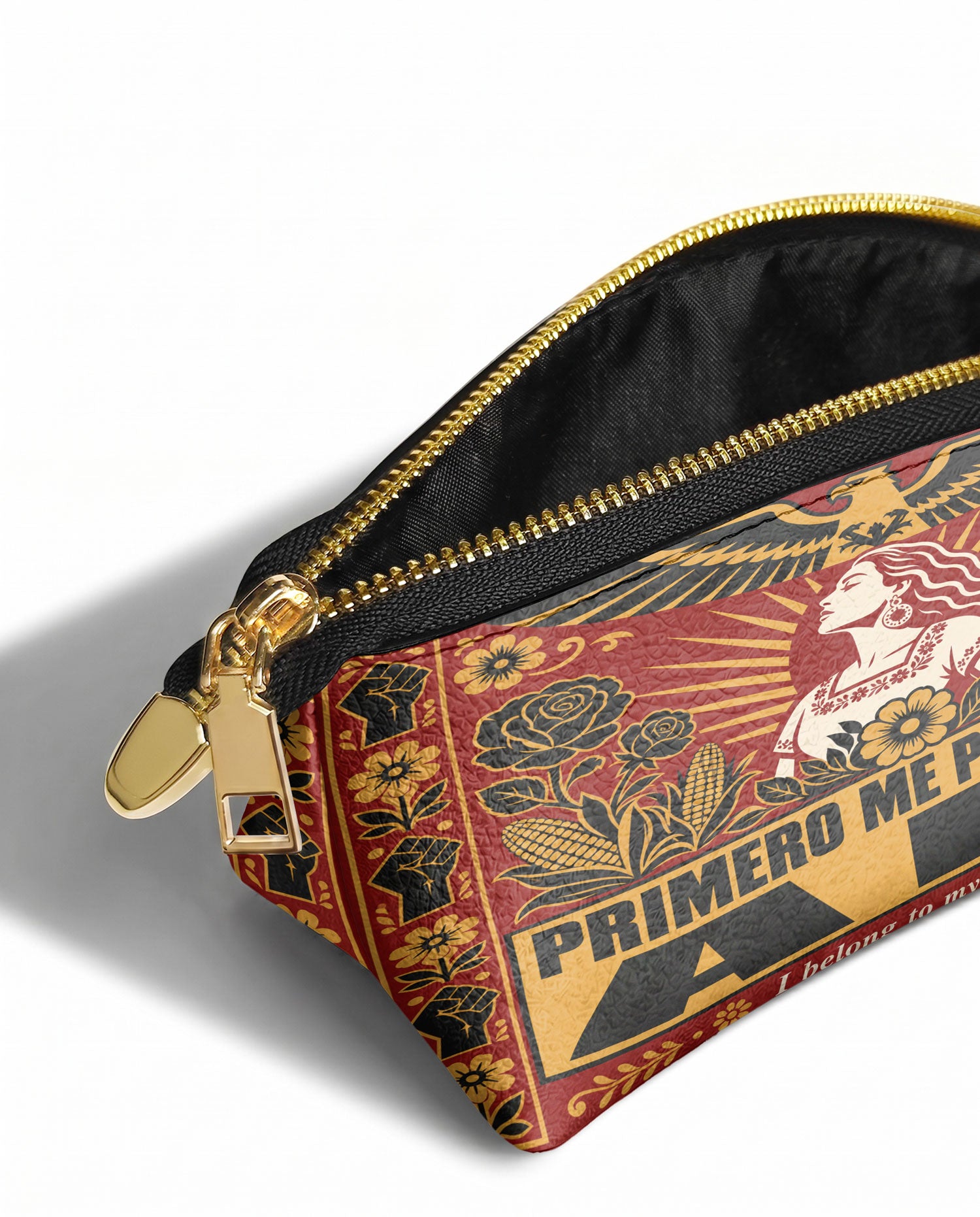 "Primero me pertenezco a mí" ver.3 Eclipse Makeup Bag - side view | Paleta Bags