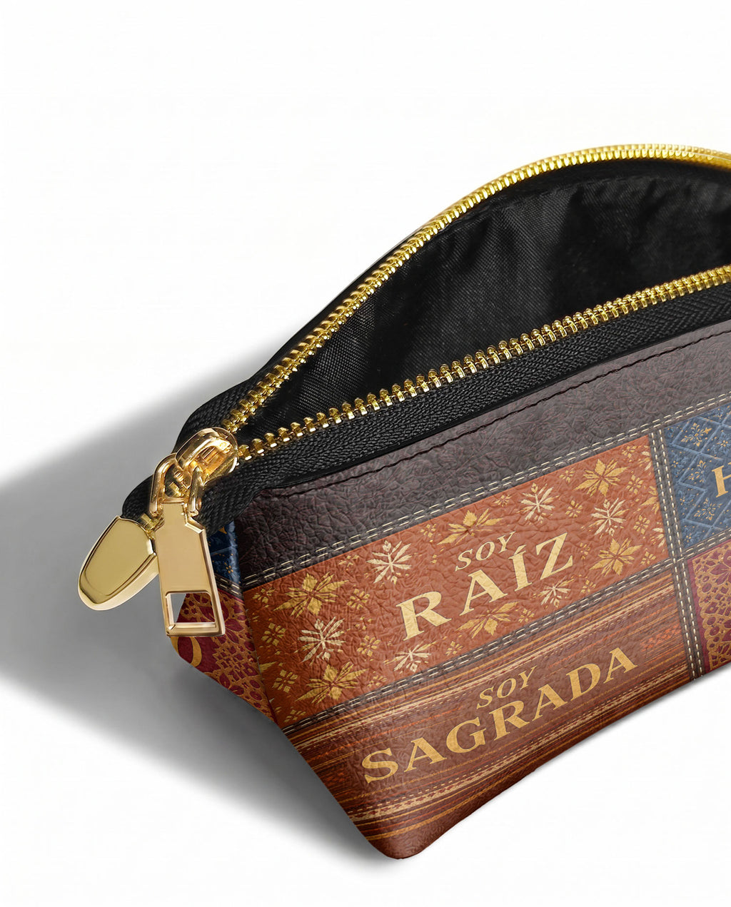 "LAS RAÍCES" ver.2 Eclipse Makeup Bag - side view | Paleta Bags