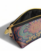 "Soy fuego que no se apaga" ver.3 Eclipse Makeup Bag - side view | Paleta Bags