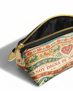 "Otomi Wild Embroidery" ver.1 Eclipse Makeup Bag - side view | Paleta Bags