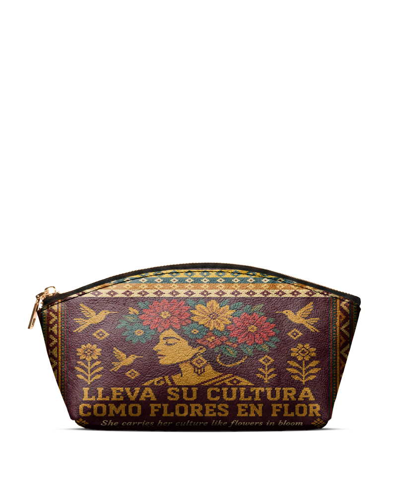 "Lleva su cultura como flores en flor" ver.4 Eclipse Makeup Bag