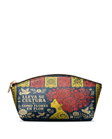 "Lleva su cultura como flores en flor" ver.2 Eclipse Makeup Bag
