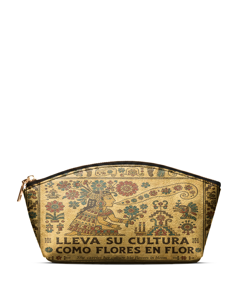 "Lleva su cultura como flores en flor" ver.5 Eclipse Makeup Bag