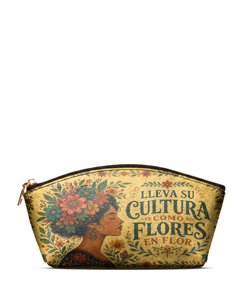 "Lleva su cultura como flores en flor" ver.1 Eclipse Makeup Bag