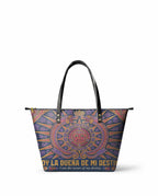 "Soy la dueña de mi destino" ver.1 Leather Tote Bag - front view | Paleta Bags