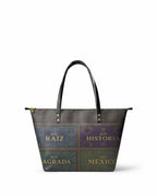 "LAS RAÍCES" ver.1 Leather Tote Bag - front view | Paleta Bags