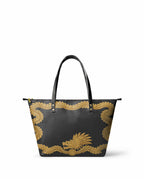 "XIUHCÓATL" Leather Tote Bag - front view | Paleta Bags
