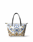 "TONATIUH" Leather Tote Bag - front view | Paleta Bags