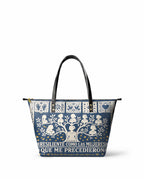 "Resiliente como las mujeres que me precedieron" ver.2 Leather Tote Bag - front view | Paleta Bags