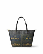 "LA GUERRERA" ver.3 Leather Tote Bag - front view | Paleta Bags