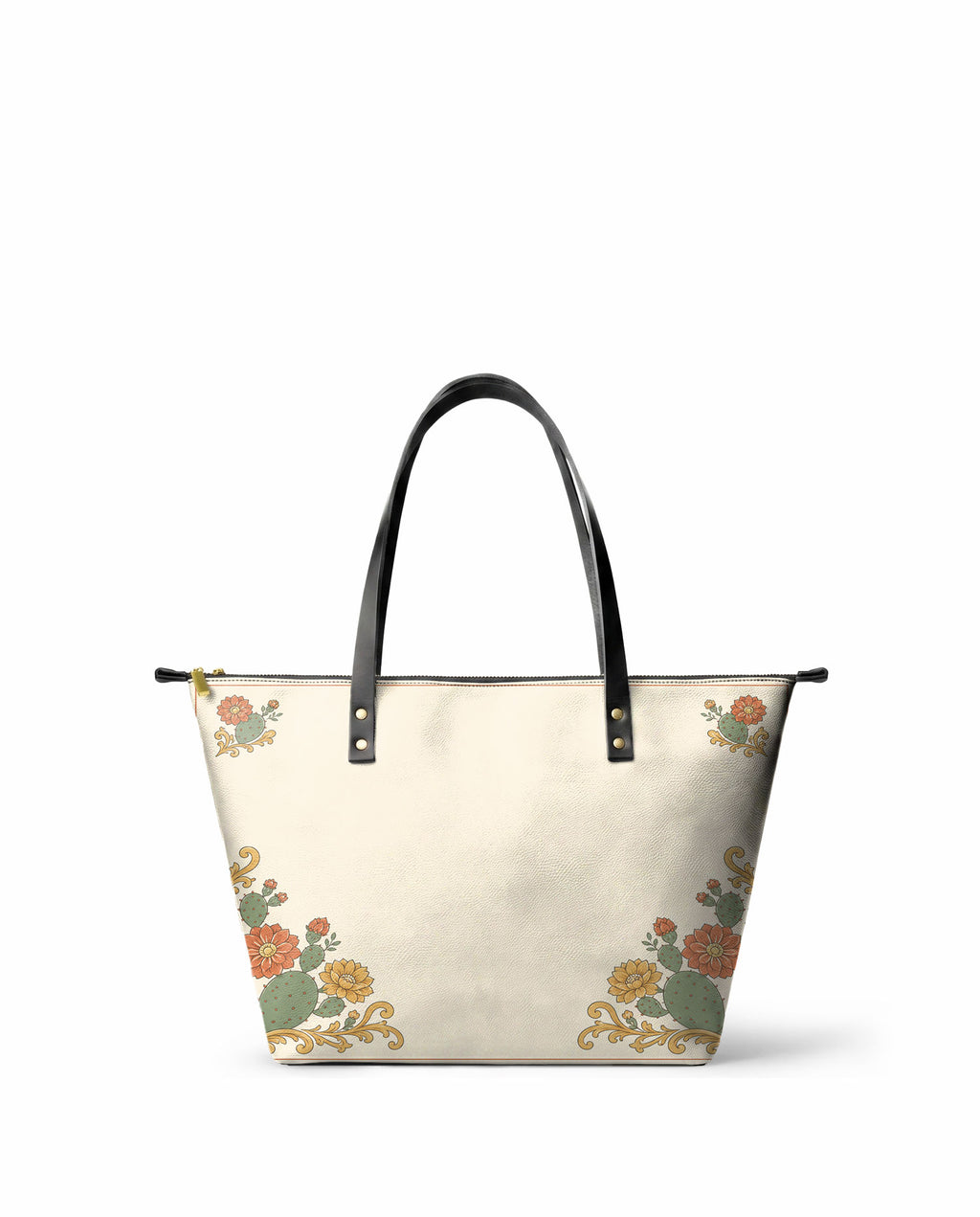 "NOCHTLI" Leather Tote Bag - front view | Paleta Bags