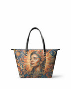 "Luz Propia" ver.2 Leather Tote Bag - front view | Paleta Bags