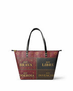 "LA GUERRERA" ver.2 Leather Tote Bag - front view | Paleta Bags