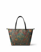 "La Paleta — Arte en cada costura" ver.5 Leather Tote Bag - front view | Paleta Bags