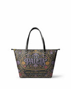"La Paleta — Arte en cada costura" ver.1 Leather Tote Bag - front view | Paleta Bags