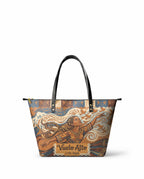 "Vuelo Alto" ver.3 Leather Tote Bag - front view | Paleta Bags