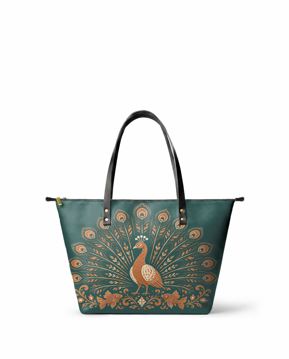 "PENACHO" Leather Tote Bag - front view | Paleta Bags