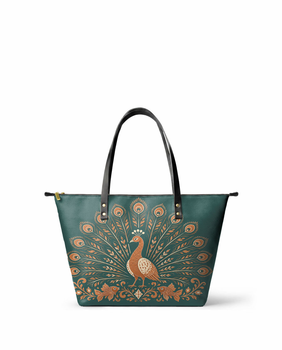 "PENACHO" Leather Tote Bag