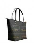 "LAS CUATRO VERDADES" ver.2 Leather Tote Bag - side view | Paleta Bags