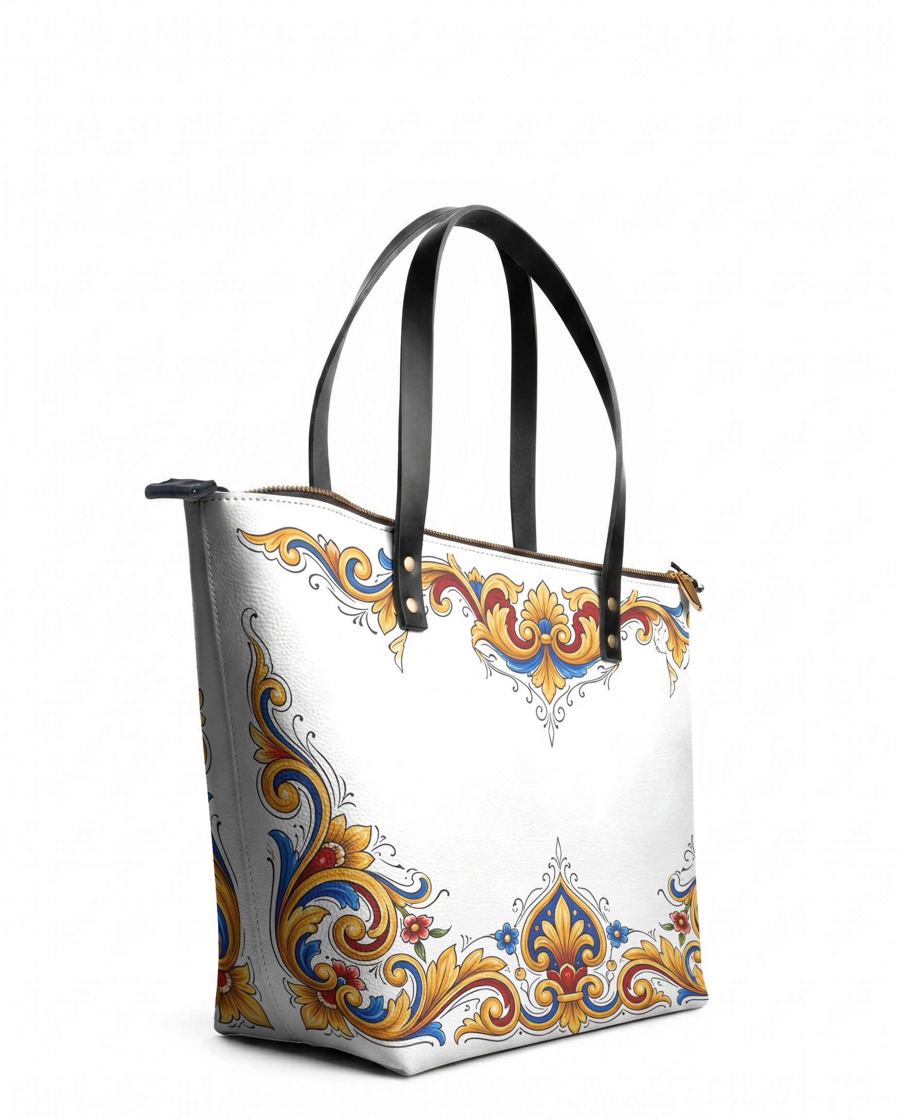 "IXTAC" Leather Tote Bag - side view | Paleta Bags