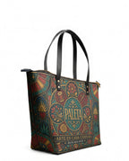 "La Paleta — Arte en cada costura" ver.5 Leather Tote Bag - side view | Paleta Bags