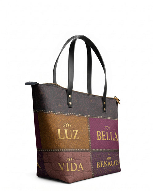 "LA LUMINOSA" ver.2 Leather Tote Bag - side view | Paleta Bags