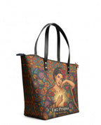 "Luz Propia" ver.3 Leather Tote Bag - side view | Paleta Bags