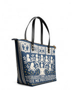 "Resiliente como las mujeres que me precedieron" ver.2 Leather Tote Bag - side view | Paleta Bags