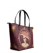 "CALAVERA" Leather Tote Bag - side view | Paleta Bags