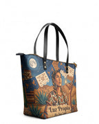"Luz Propia" ver.1 Leather Tote Bag - side view | Paleta Bags