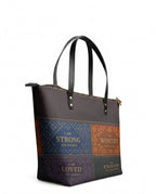 "BILINGÜE" ver.1 Leather Tote Bag - side view | Paleta Bags