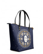"METZTLI" Leather Tote Bag - side view | Paleta Bags