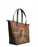 "Primero me pertenezco a mí" ver.1 Leather Tote Bag - side view | Paleta Bags