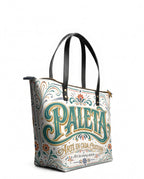 "La Paleta — Arte en cada costura" ver.2 Leather Tote Bag - side view | Paleta Bags