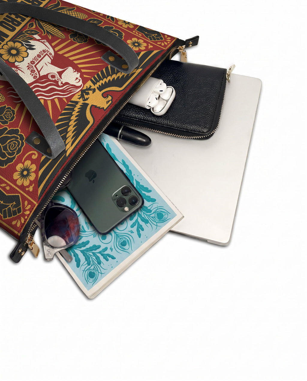 "Primero me pertenezco a mí" ver.3 Leather Tote Bag - detail | Paleta Bags