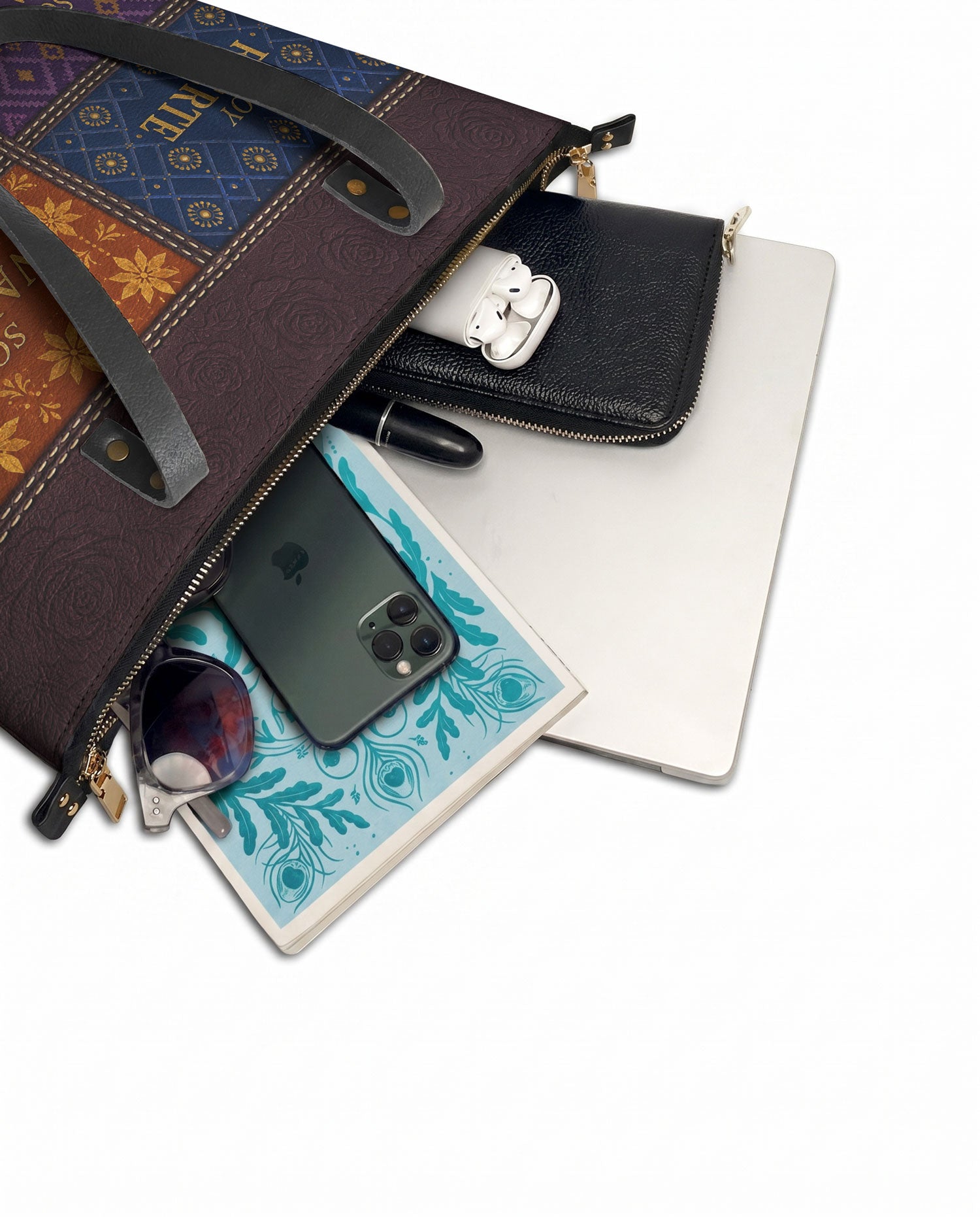 "LAS CUATRO VERDADES" ver.1 Leather Tote Bag - detail | Paleta Bags