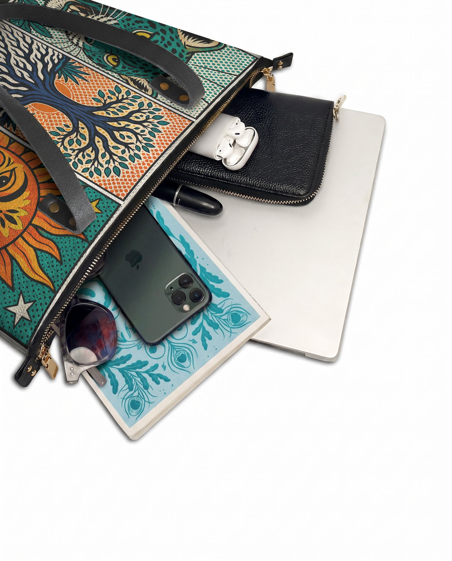 "Feroz. Arraigada. Radiante" ver.3 Leather Tote Bag - detail | Paleta Bags