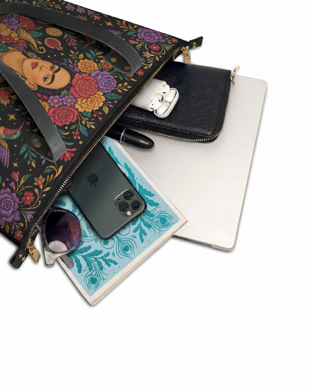 "Me merezco todo lo bueno" ver.1 Leather Tote Bag - detail | Paleta Bags