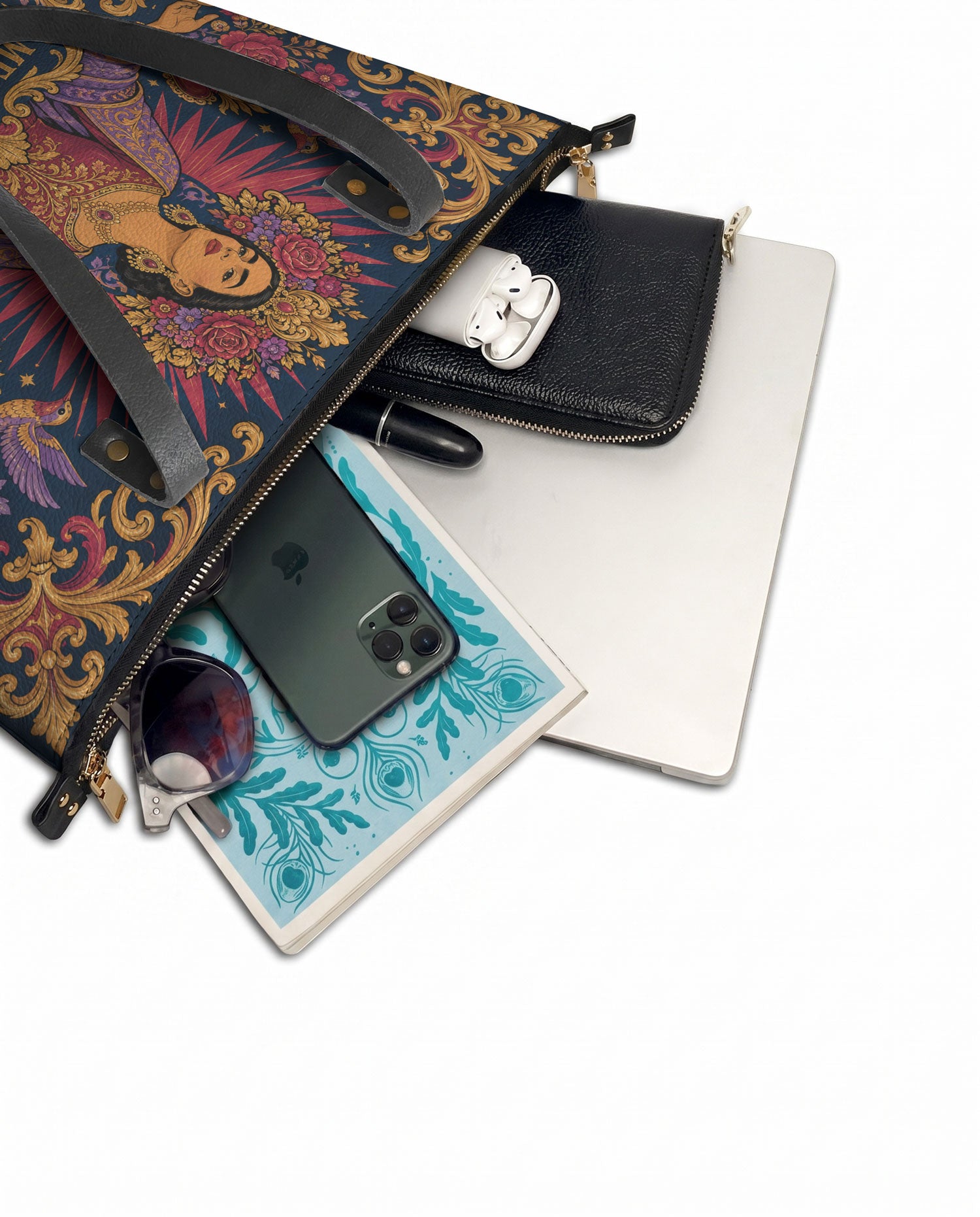 "Me merezco todo lo bueno" ver.2 Leather Tote Bag - detail | Paleta Bags
