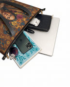 "Soy Fuerte" ver.4 Leather Tote Bag - detail | Paleta Bags