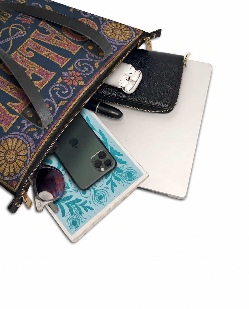 "La Paleta — Arte en cada costura" ver.3 Leather Tote Bag - detail | Paleta Bags
