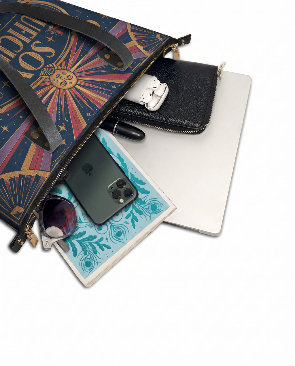 "Soy suficiente, tal y como soy" ver.3 Leather Tote Bag - detail | Paleta Bags