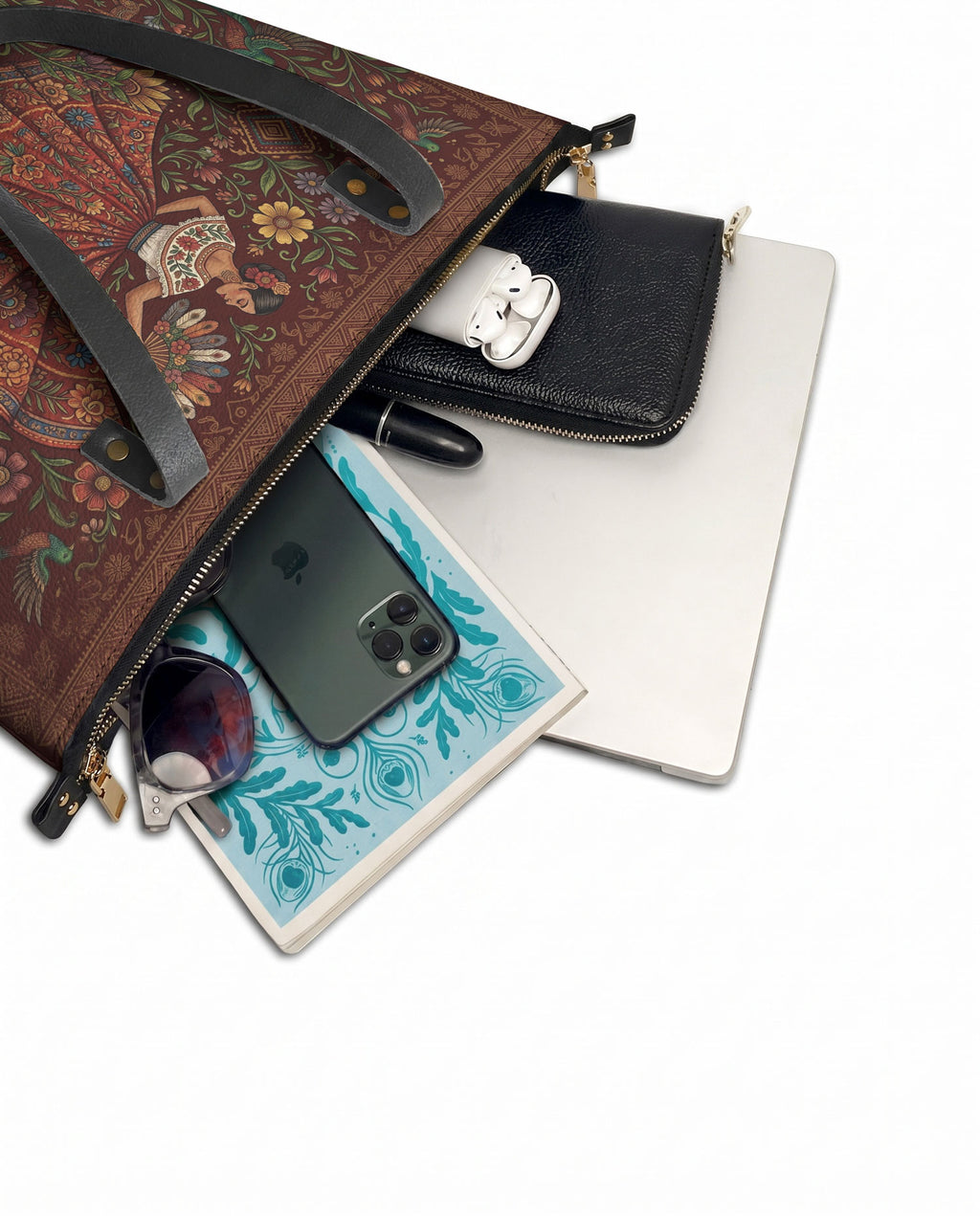 "Nacida de la tierra, hecha para el mundo" ver.5 Leather Tote Bag - detail | Paleta Bags