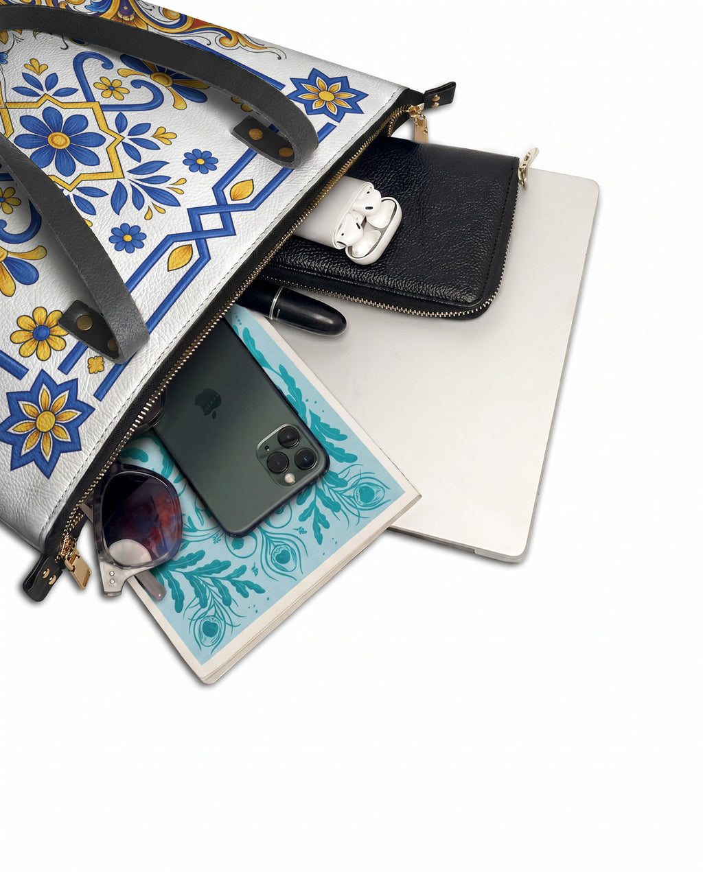 "TONATIUH" Leather Tote Bag - detail | Paleta Bags