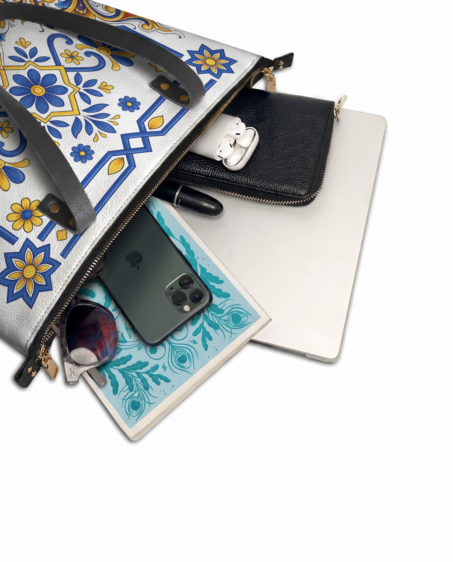 "TONATIUH" Leather Tote Bag - detail | Paleta Bags