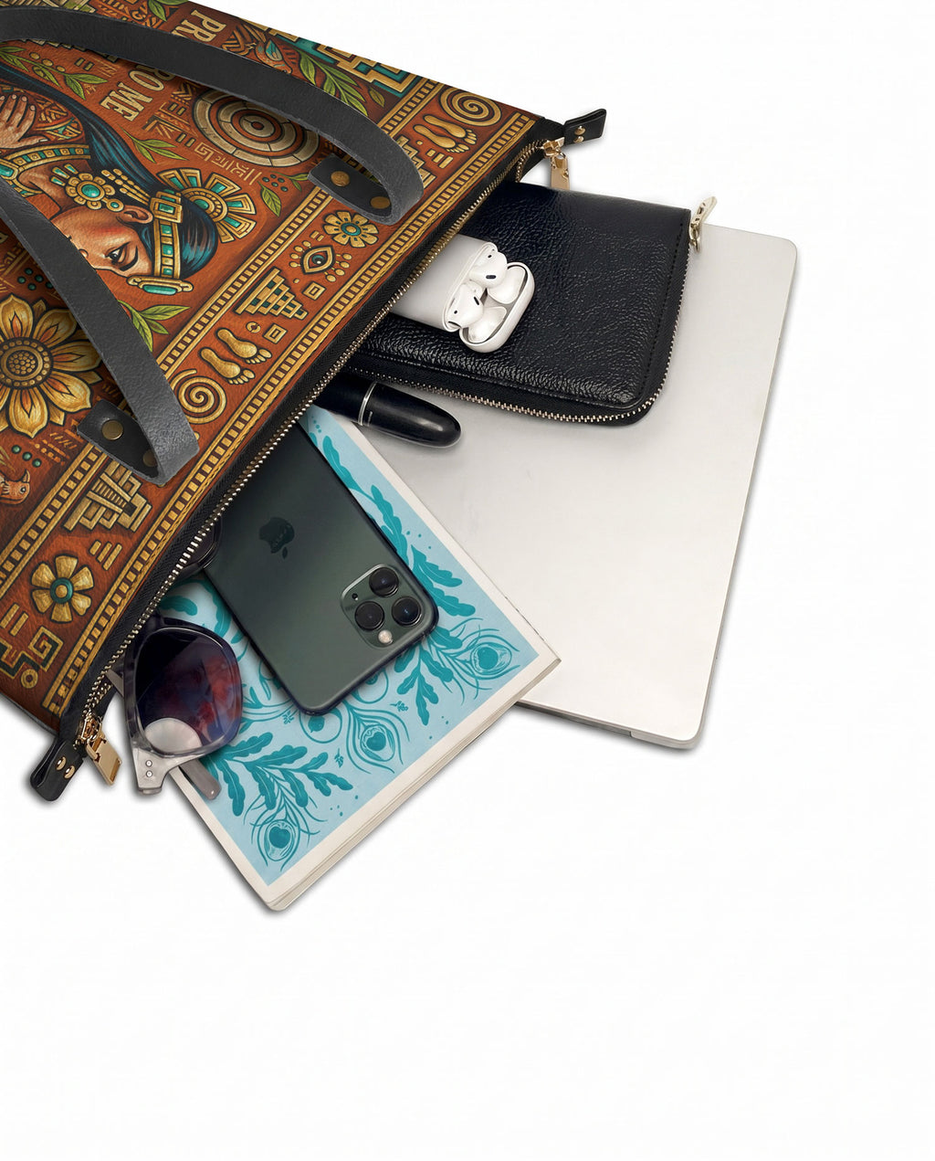 "Primero me pertenezco a mí" ver.7 Leather Tote Bag - detail | Paleta Bags